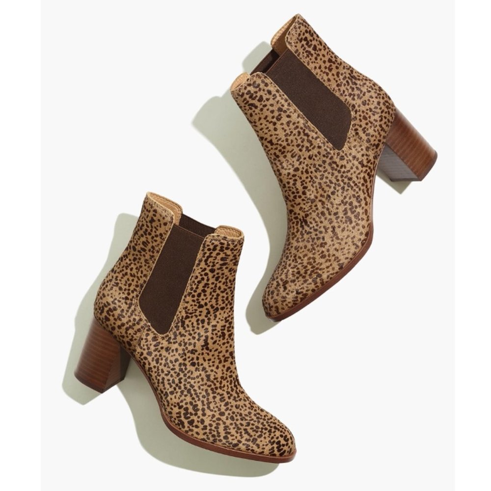 Madewell The Laura Chelsea Boot in Spotted Calf Hair Size 8 - Picture 1 of 7